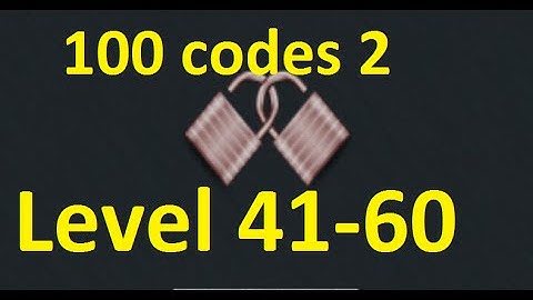 100 codes 2 enigmatum Level 41 - 60  walkthrough