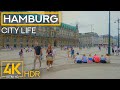 Exploring Cities of Germany - HAMBURG in 4K HDR - Relaxing City Life of the German Major Port City