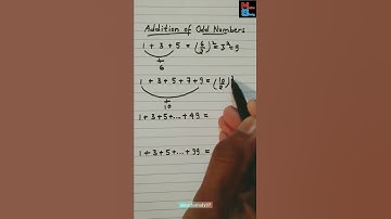 Addition of odd numbers | #shorts