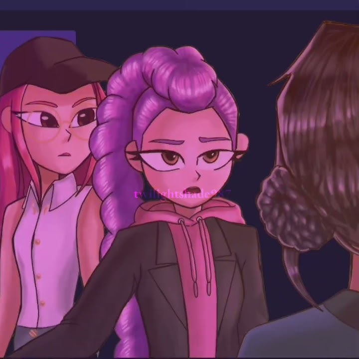 Huntrix encounter The Dazzlings - Animation -Kpop Demon Hunters x MLP #animation #kpopdemonhunters