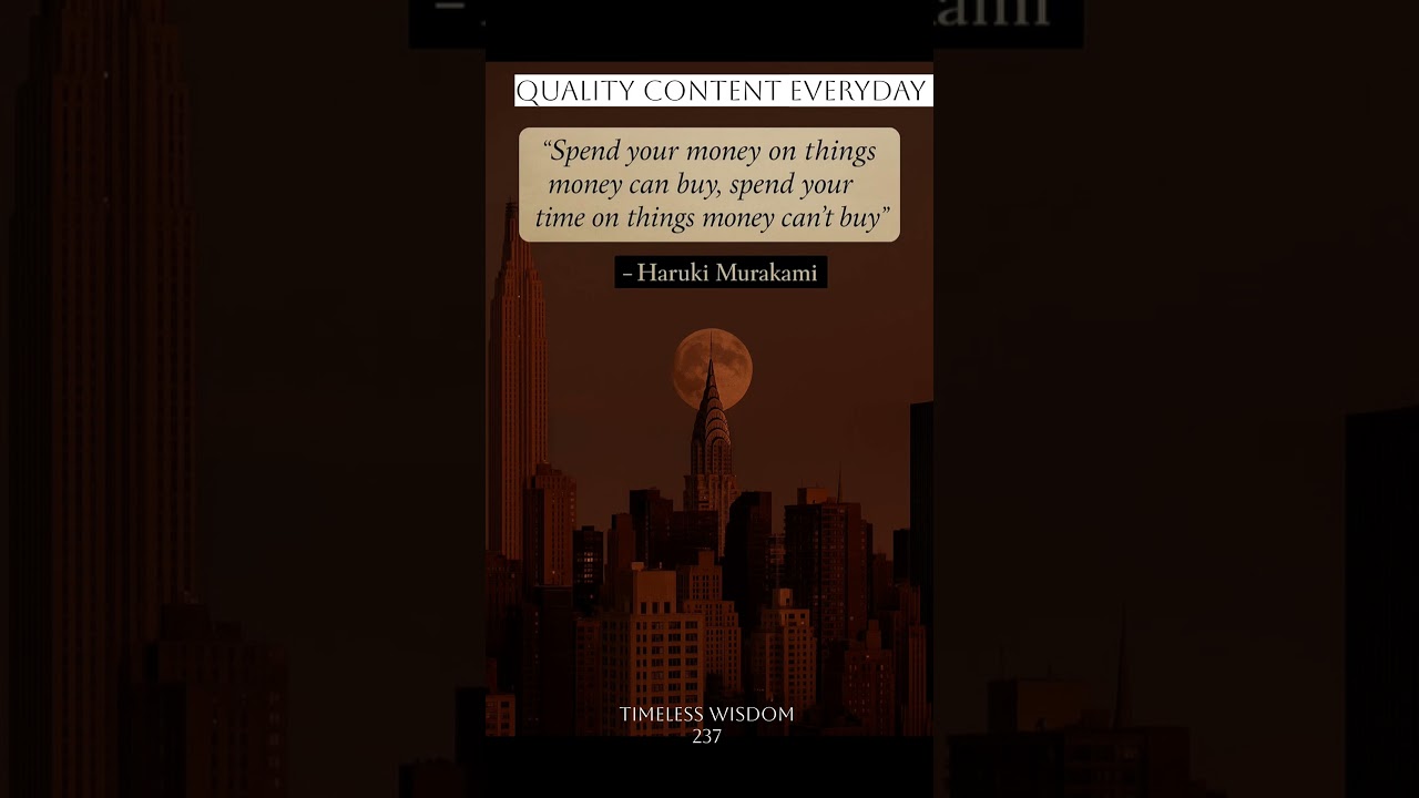 Time vs Money Wisdom 