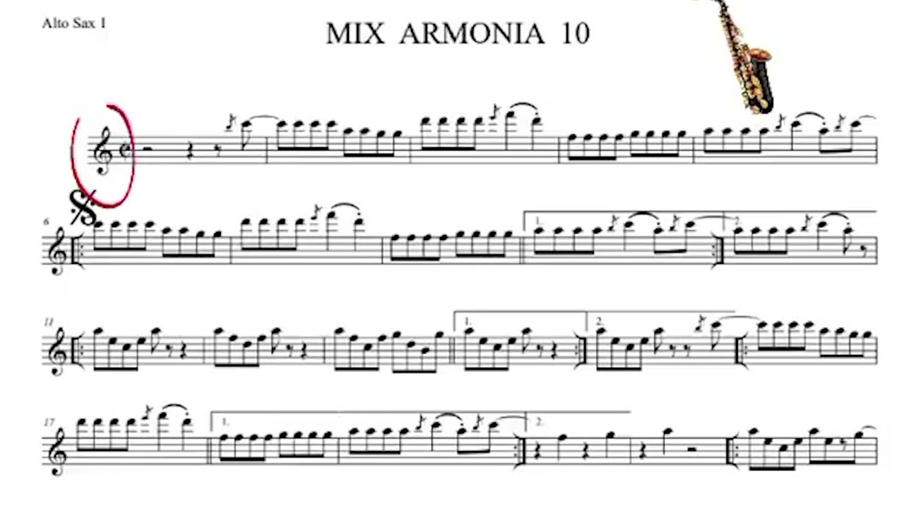 Mix Armonía 10 - Partitura para Banda - Banda Pomapata