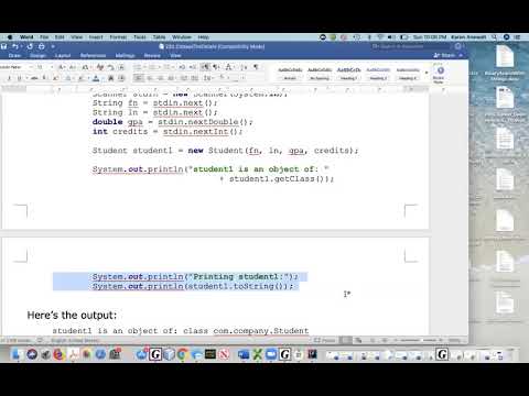 CPSC 220 - ClassesTheDetails Part4 - Object class - toString()
