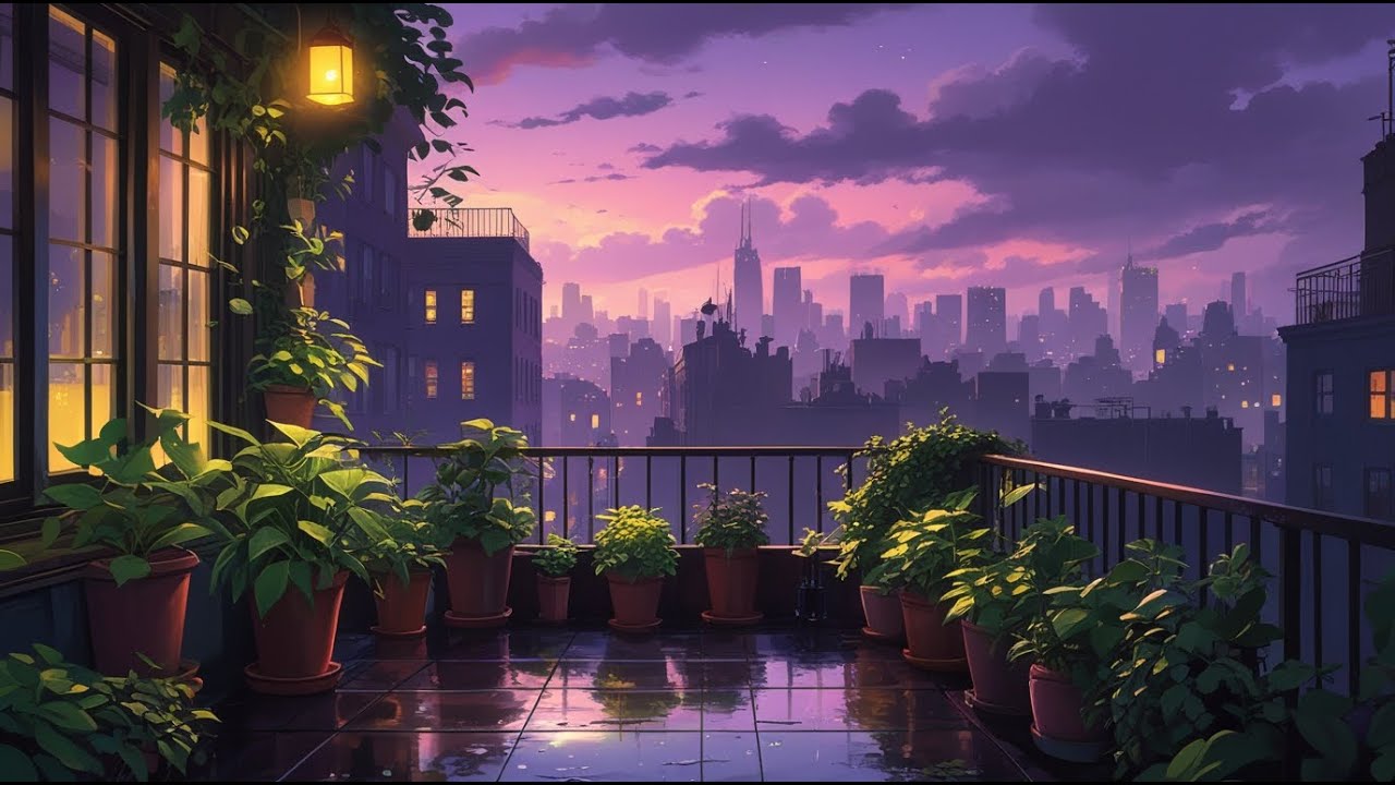 Peaceful Rain & Lo-Fi Chill 🎧 Nighttime Vibes for Sleep, Relaxation, and Study
