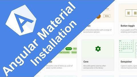 Angular Material - 2 - Installation