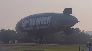 Shark Week Blimp from Discovery Channel taking off