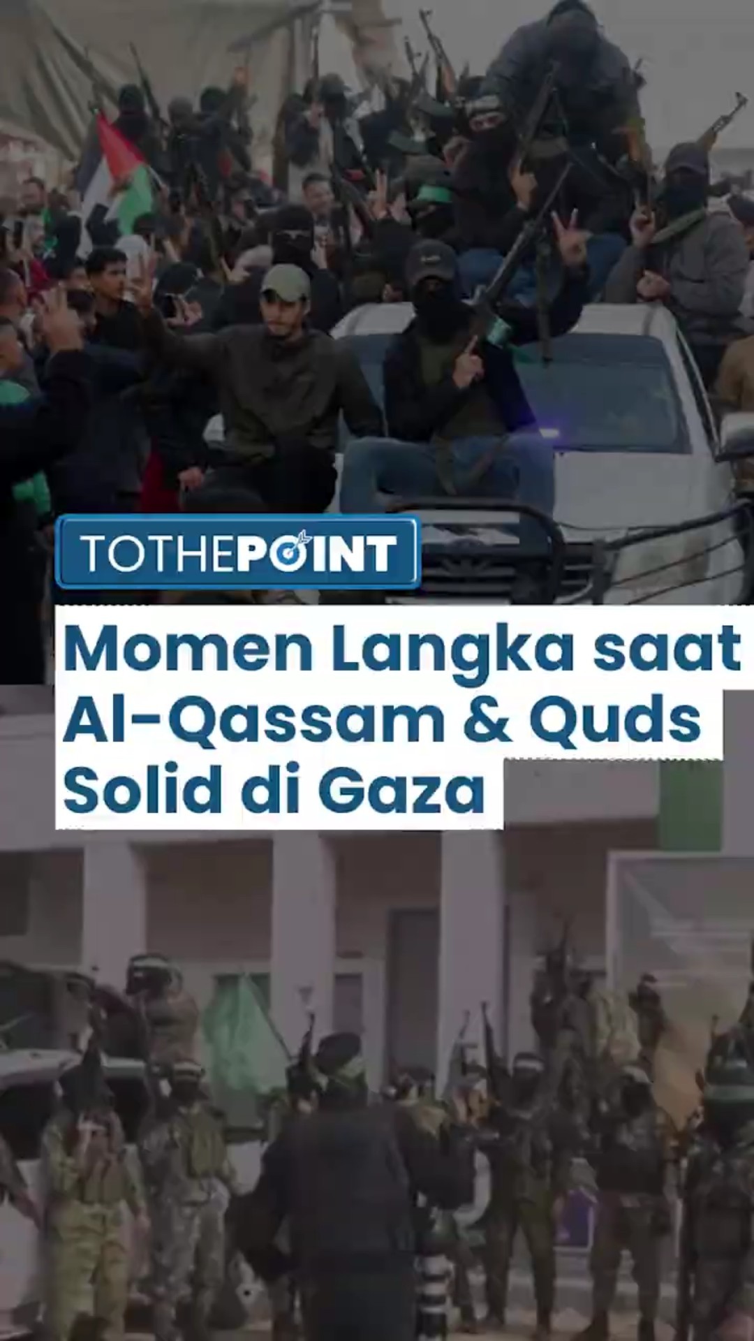 Konvoi Ratusan Prajurit Hamas \u0026 Jihad Islam di Alun-alun Gaza, Pengamanan Jelang Pembebasan Sandera