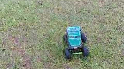 4 wheel steering setup on Axial Scorpion AX10 rock crawler