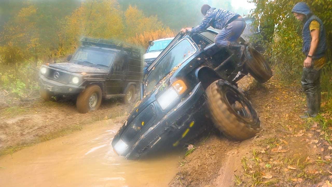 Волга 4х4 заруба с Геликом и Легендой СССР Газ 69 оффроад грузовик не ...