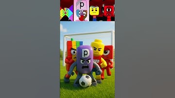 Sprunki-OC Blockie 72 X Alphabet P X Lego X Number Block 1 are playing football together #sprunki