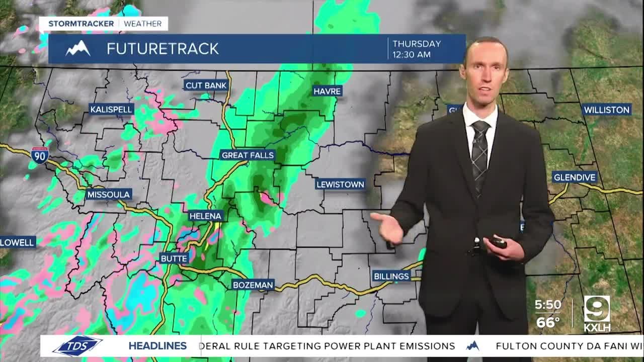 Scattered rain and mountain snow showers around through Thursday - YouTube