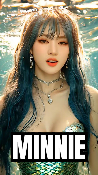 When Blue Minnie is Mermaid.. #minnie #mermaid #shorts #viral #aimermaid #kpop