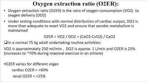 Oxygen extraction ratio (O2ER)