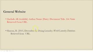 Citing General Websites In APA