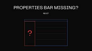 Restore Properties Bar in Revit 2024 2025 2026