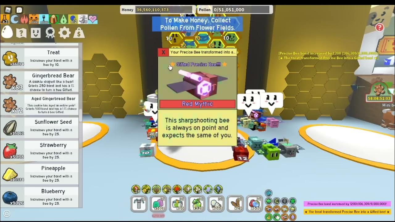 Gifting Precise Bee NEW MYTHIC Bee Swarm Simulator YouTube