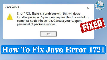 ✅ How to Fix Java Error 1721 on Windows 11/10