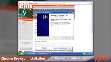 Installing IQFeed with Google Chrome Browser