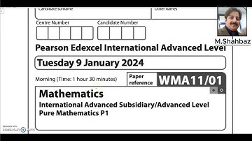 P1 January 2024 (Q2) IAL WMA11/01 Pearson Edexcel Math Past Paper Topic (Coordinate Geometry)