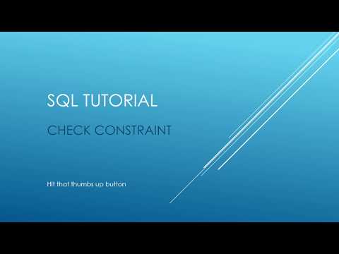 Video: Ce este constrângerea Nocheck SQL Server?
