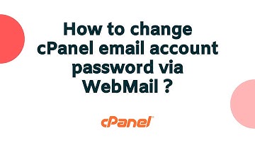 How to change cPanel email account password via WebMail ?