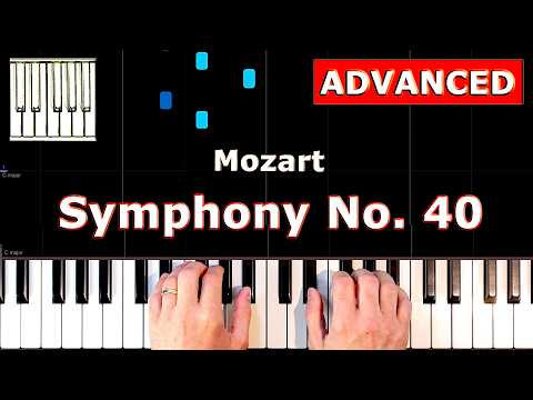 Mozart - Symphony No. 40 - Piano Tutorial Easy