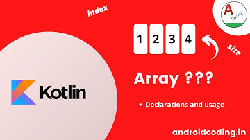 Kotlin : Tutorial on Array | Added Subtitles | android coding