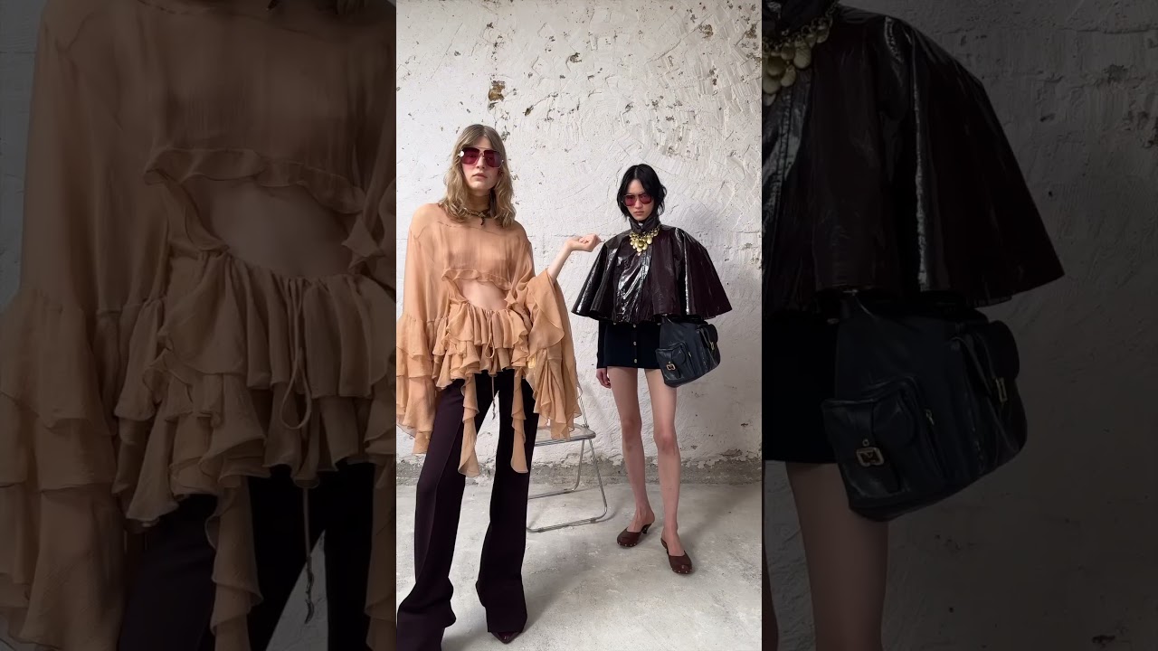 Backstage at the Chloé Winter 2024 Show