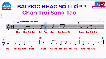 BÀI ĐỌC NHẠC SỐ 1 LỚP 7  | Chân trời sáng tạo | TĐN số 1 lớp 7 (Ghi tên nốt nhạc #chantroisangtao