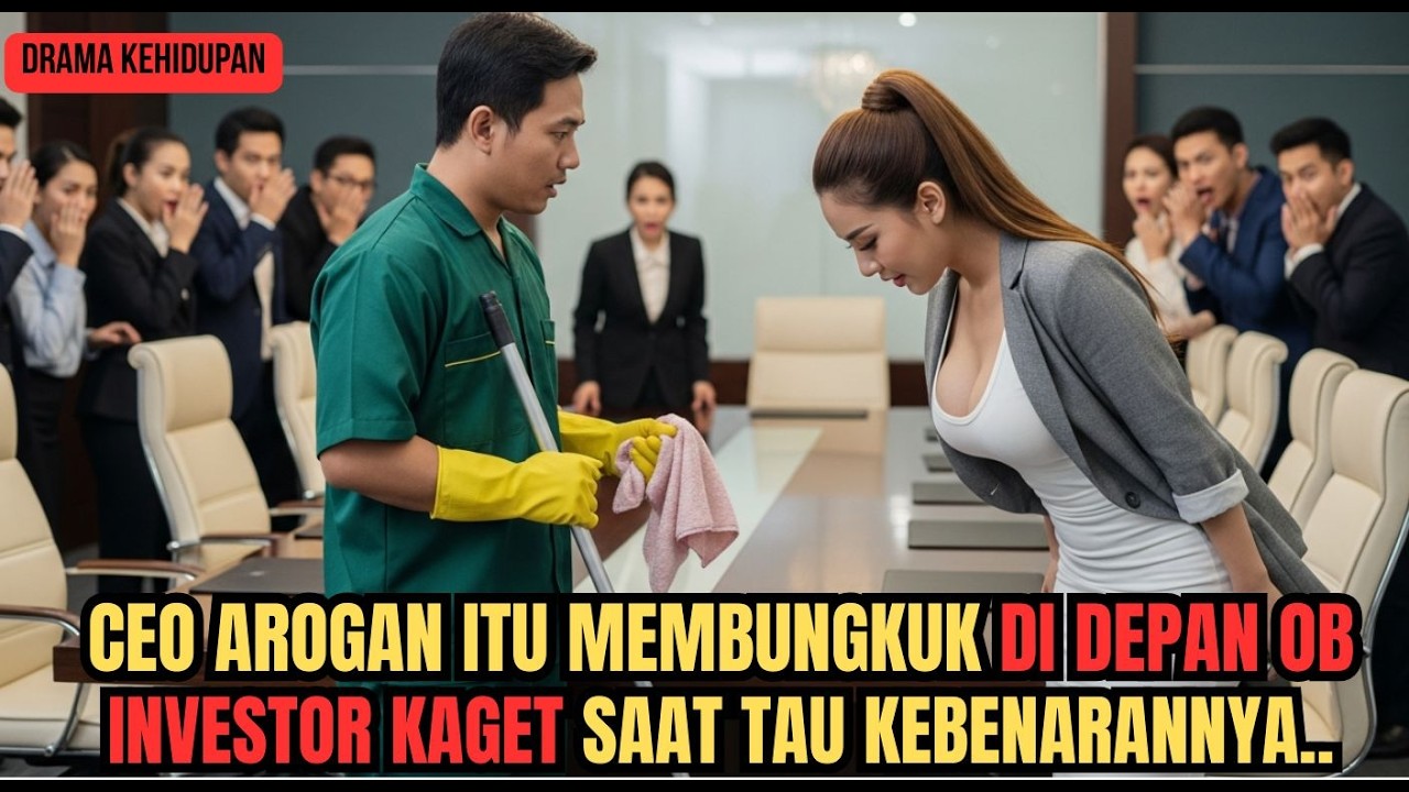 Seluruh INVESTOR kaget, saat CEO AROGAN membungkuk hormat pada OB m!sk!n di depannya, ternyata....