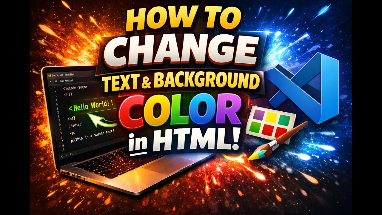 How to change text color and body background in HTML using VSCODE ...