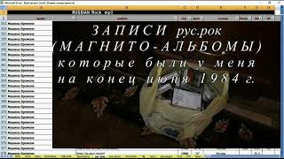 Коллекция магнитоальбомов была у меня в 1981-1984 г.г.