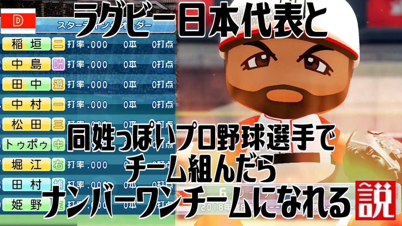 ラグビー日本代表と同姓っぽいプロ野球選手でチーム組んだらナンバーワンチームになれる説 Rugger Tube