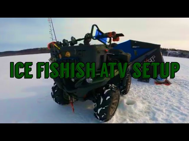 Ice fishing ATV setup 