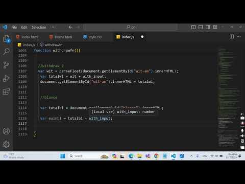 Bank Management System Project JavaScript Part-15 - YouTube