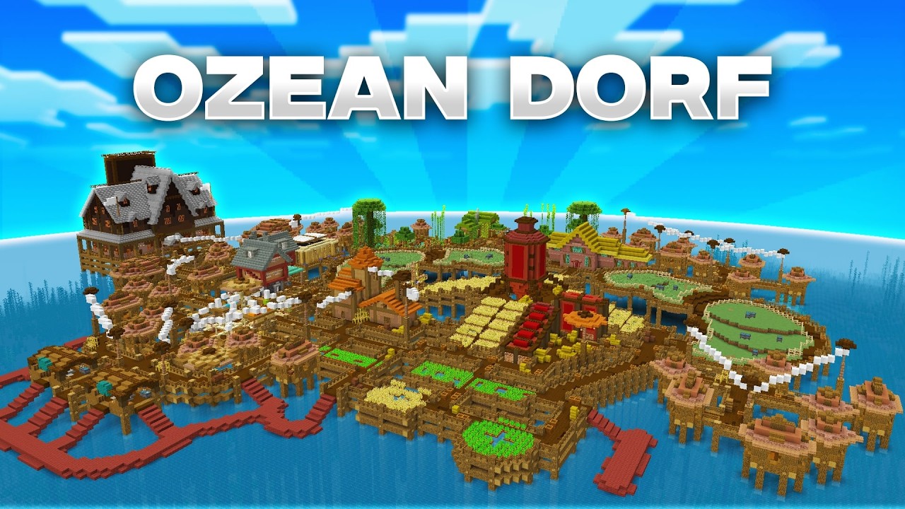 Ich habe ein MINECRAFT DORF für den OZEAN gebaut