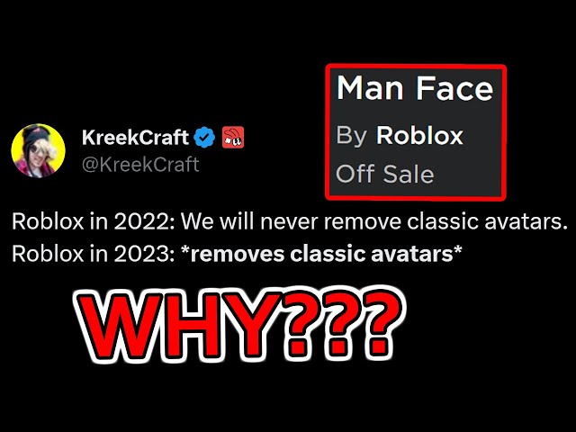 Roblox removed the classic faces?!😭, Roblox