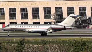 Private Bombardier BD 700 1A10 Global 6000 9H-VJU Take Off Malaga LEMG