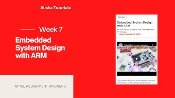 Embedded System Design with ARM Nptel Week 7 Assignment 7 solution #nptel2021