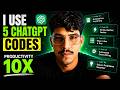 🔥I Use 5 GPT Codes & Increased My Productivity 10X #auraai