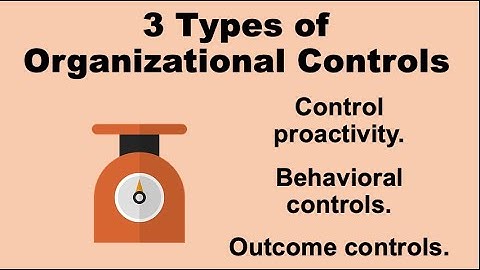 3 types of organizational control