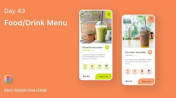Daily UI Design Challenge | Day 43 | Food App UI | Figma Mobile App Design Tutorial