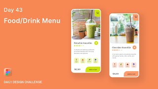 Daily UI Design Challenge | Day 43 | Food App UI | Figma Mobile App Design Tutorial Daily UI Design Challenge | Day 43 | Food App UI | Figma Mobile App Design Tutorial