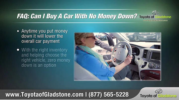 Can I Buy a Car with no money down?