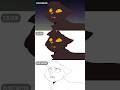 Scared Spooky Animation Process #animation #cartoon #indieanimation #warriorcats #shorts #cats