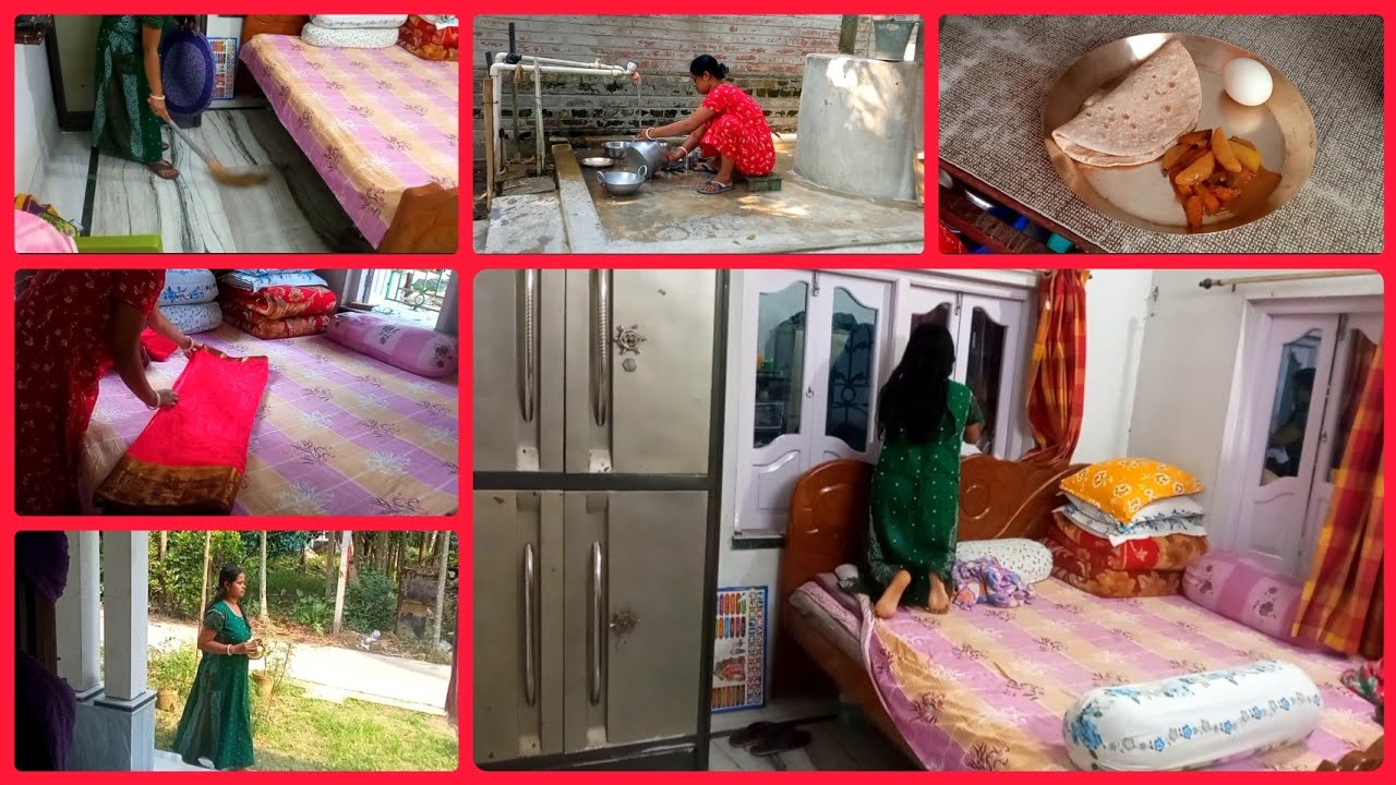 শীতের সকাল ৬টা থেকে সংসারের বাসি কাজ+ঘরের কাজ+রান্না সবকিছু যেভাবে গুছিয়ে করি।