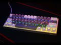 Игровая клавиатура механическая Redragon Fizz Rainbow K-617-R тихая 60%