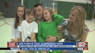 air force dad surprises kids