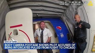 Bodycam video shows pilot arrested for DUI, pulled from cockpit on Chicago-bound flight