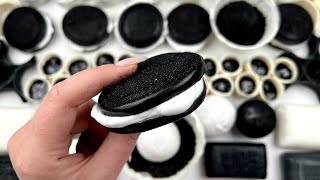 ASMR Crushing soap boxes with foam and glitter 🖤 Clay crackling 🖤 Cutting soap 🖤 Satisfying video 🖤